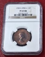 Zuid-Afrika. 1/2 Penny 1958 NGC PF65RB Elizabeth II Bronze