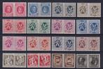 Belgique 1922/1937 - Série de timbres tête-bêche, neufs sans