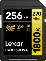 Lexar Professional SDXC 256GB BL 1800X UHS-II V60 Gold, Audio, Tv en Foto, Foto | Geheugenkaarten, Verzenden, Nieuw