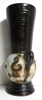 Roger Guérin - Vase - Grès - Très grande oreille en verre,