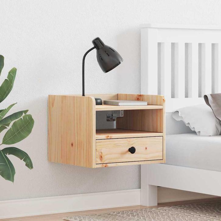 vidaXL Nachtkastje 2 pcs Bruin 38 x 36 x 29,5 cm Massief, Huis en Inrichting, Slaapkamer | Nachtkastjes, Nieuw, Verzenden