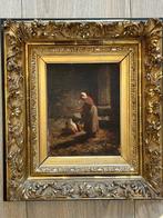 Guglielmo Innoncenti (1871 - 1961) - De kippen voeren, Antiek en Kunst