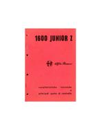 1973 ALFA ROMEO 1600 JUNIOR Z TECHNISCHE VOORSCHRIFTEN & I.., Ophalen of Verzenden
