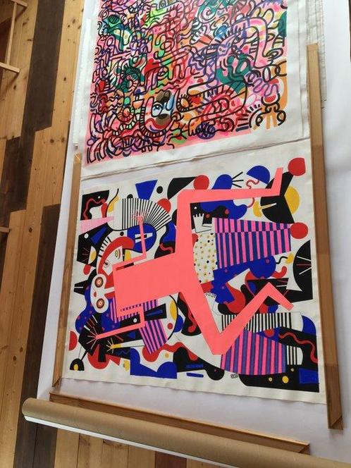 Frantisek Florian - Dotted Carneval, Antiek en Kunst, Kunst | Schilderijen | Modern