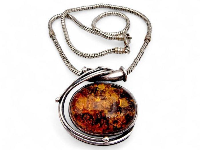 Zonder Minimumprijs - Halsketting Zilver - jaren zeventig, Handtassen en Accessoires, Kettingen