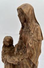 Beeld, Anna met het kind Maria - 26 cm - Hout