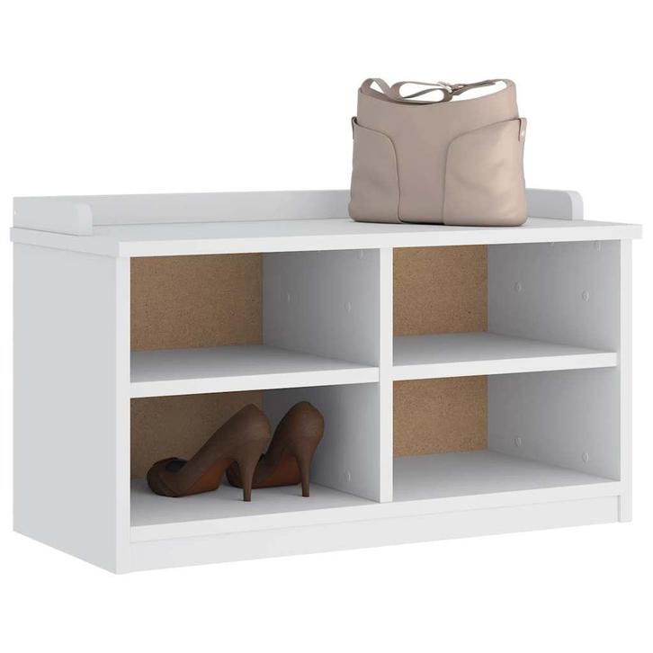 vidaXL Gangbankje SANDNES wit 87x40x50 cm massief grenenhout, Huis en Inrichting, Overige Huis en Inrichting, Nieuw, Verzenden