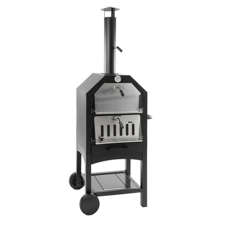 MaxxGarden Pizza oven - Smoker barbecue op hout, houtskoo..., Tuin en Terras, Houtskoolbarbecues, Nieuw, Ophalen of Verzenden