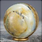 Zeldzame natuurlijke blauwe opaal bol uit Peru- 228.64 g