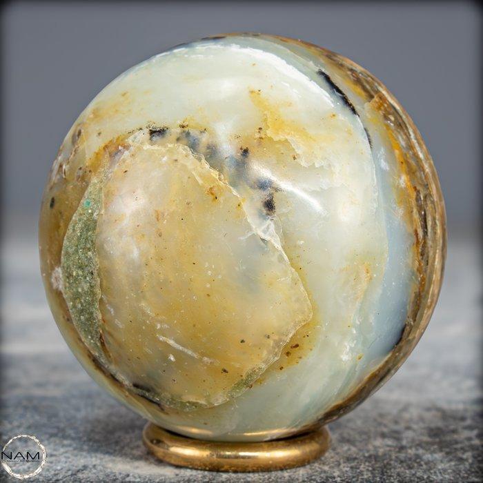 Zeldzame natuurlijke blauwe opaal bol uit Peru- 228.64 g, Antiek en Kunst, Curiosa en Brocante