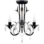 vidaXL Kroonluchter art nouveau metaal kristallen kralen 3, Huis en Inrichting, Lampen | Kroonluchters, Verzenden, Nieuw