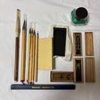 Japanese Calligraphy Tool Set () — Brushes, Ink,