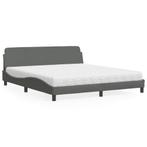vidaXL Bed met matras stof donkergrijs 180x200 cm, Huis en Inrichting, Slaapkamer | Bedden, Verzenden, Nieuw