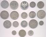 Wereld. Lot diverse zilveren munten 1882/1978 (18 stuks)