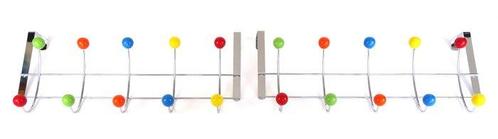 Kapstok (2) - Deurhanger - Metaal - Multikleurige balhaken, Antiek en Kunst, Kunst | Designobjecten
