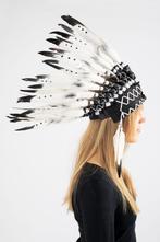 Grote Verentooi Zwart Wit Indianentooi Hoofdtooi Indiaan Too, Ophalen of Verzenden, Nieuw