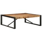 vidaXL Salontafel 100x100x35 cm massief ruw mangohout, Huis en Inrichting, Tafels | Salontafels, Verzenden, Nieuw