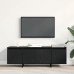 vidaXL TV Kast Zwart Eiken 120 x 30 x 40,5 cm Bewerkt hout, Huis en Inrichting, Kasten |Televisiemeubels, Verzenden, Nieuw