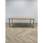 Tweedehands kantinetafel 200x100 cm,  beuken - grijs, Zakelijke goederen, Kantoor en Winkelinrichting | Kantoormeubilair en Inrichting