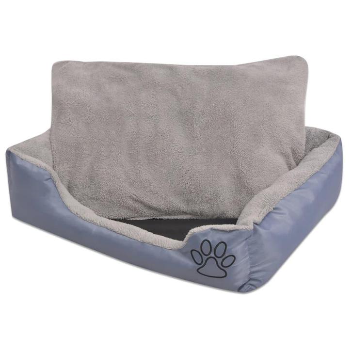 vidaXL Hondenbed met gewatteerd kussen maat XL grijs, Dieren en Toebehoren, Honden-accessoires, Nieuw, Verzenden