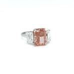 Ring - 14 karaat Witgoud - 6.27ct. tw. Diamant (Lab-grown) -, Handtassen en Accessoires, Ringen, Nieuw