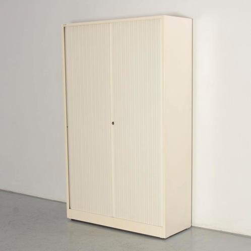 Roldeurkast Ahrend - Wit - 195 x 120 cm - Incl. 4 legborden, Huis en Inrichting, Kasten | Roldeurkasten en Archiefkasten, Gebruikt