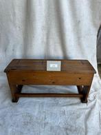 Old solid wood school desk from the first half of the 20th