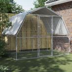 vidaXL Cage pour chiens avec toit et porte argentÃ©, Verzenden, Neuf