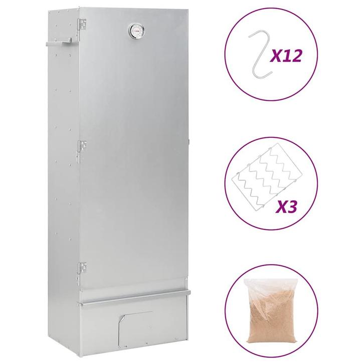 vidaXL BBQ-rookoven met houtsnippers 44,5x29x110 cm staal, Elektronische apparatuur, Overige elektronische apparatuur, Nieuw, Verzenden