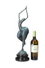 Statue, Modernist female sculpture - 56 cm - Bronze, Marbre