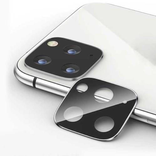 iPhone XS Camera Lens Cover - Tempered Glass en Metalen Ring, Télécoms, Téléphonie mobile | Housses, Coques & Façades | Marques Autre