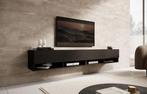Meubella TV-Meubel Asino mat Zwart 200cm hangend zwevend, Nieuw, Overige materialen, Minder dan 100 cm, 25 tot 50 cm