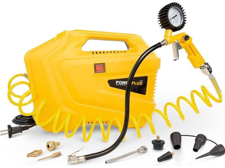 Powerplus POWX1706 - Draagbare Compressor - 1100W - 8 bar -, Doe-het-zelf en Bouw, Compressors, Zo goed als nieuw, Verzenden
