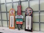 Bord (3) - thermometers metaal set van 3 - Staal, Antiek en Kunst