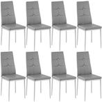 tectake Eetkamerstoelen, kunstleer met strass steentjes - gr, Huis en Inrichting, Stoelen, Verzenden, Nieuw