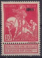 België 1911 - 10ct met dubbele opdruk 1911 - met, Postzegels en Munten, Postzegels | Europa | België, Gestempeld