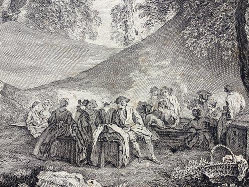 Antoine Watteau (1684-1721) after, by Louis Crepy, Antiek en Kunst, Antiek | Overige Antiek