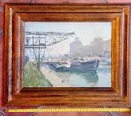 Lucio Lecchi (1913-1985) - Basilia - Porto sul Reno, Antiek en Kunst, Kunst | Schilderijen | Klassiek