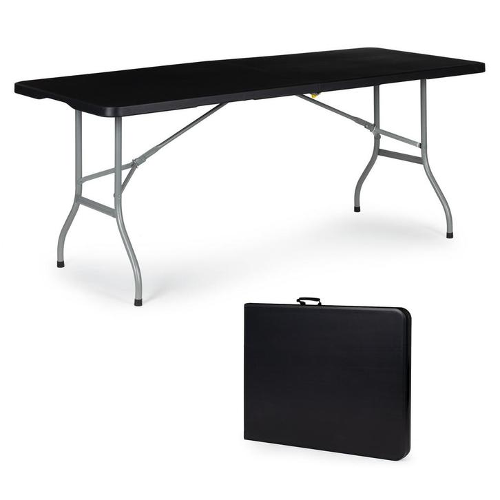 Campingtafel - inklapbaar - 180x70x73,5cm - zwart, Caravans en Kamperen, Kampeermeubelen, Nieuw, Ophalen of Verzenden
