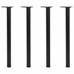 vidaXL Tafelpoten in hoogte verstelbaar zwart 870 mm 4 st, Verzenden, Nieuw