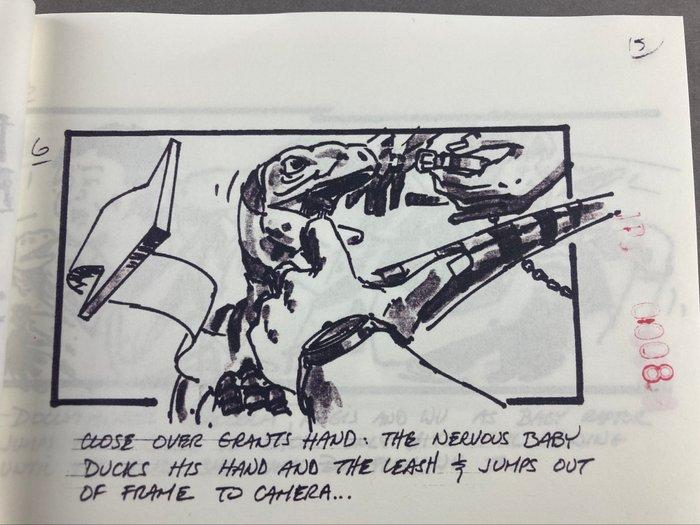 Jurassic Park - 13 Storyboards - Baby Raptor in Nursery, Verzamelen, Film en Tv