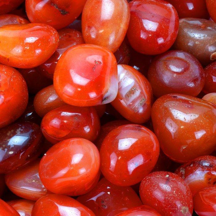 Laatste partijen - Hoge kwaliteit - Carneool - Getrommelde, Antiquités & Art, Curiosités & Brocante