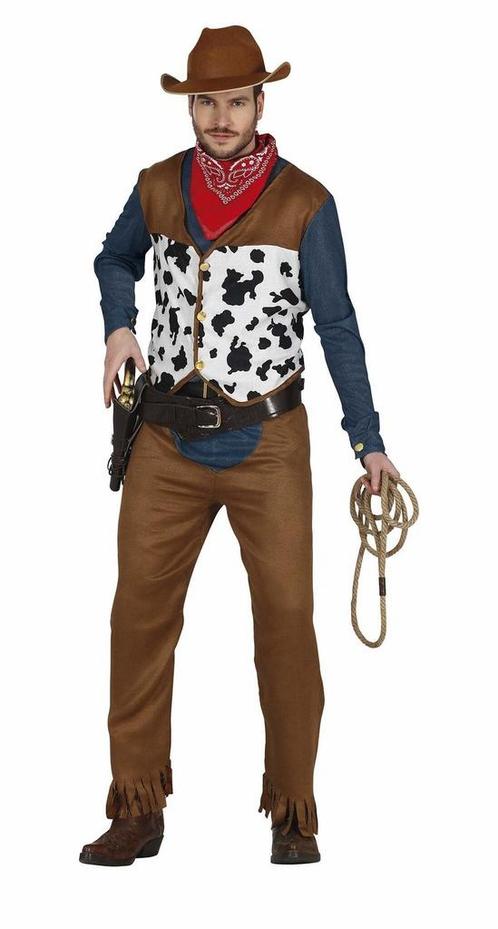 Cowboy Kostuum Heren Bruin, Kleding | Heren, Carnavalskleding en Feestkleding, Nieuw, Verzenden