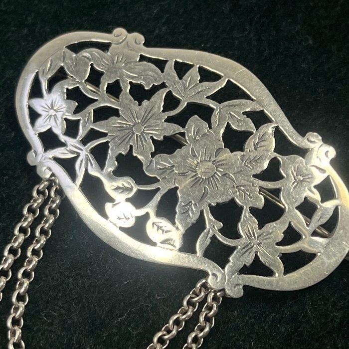 Zilver - Broche - Art Nouveau, Antiek en Kunst, Kunst | Designobjecten