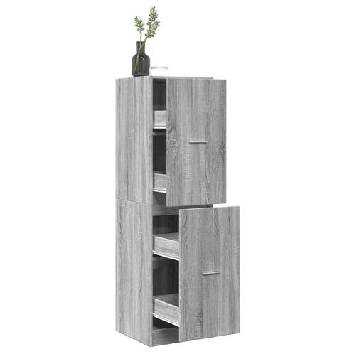 vidaXL Apothekerskast 40x41x144,5 cm bewerkt hout grijs, Huis en Inrichting, Kasten | Overige, Nieuw, Verzenden