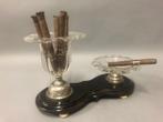 Sigaren houder met asbak - Kristal - Periode 1900