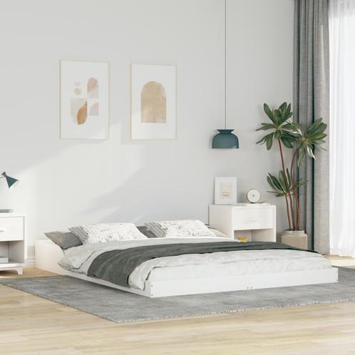 vidaXL Bedframe Wit 160 x 200 cm Grenenhout, Huis en Inrichting, Slaapkamer | Bedden, Nieuw, Verzenden