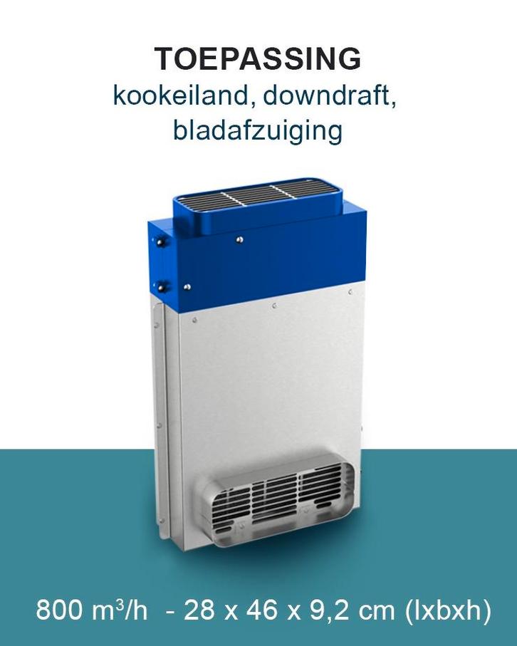 PuriVent DOMINO filter voor kookplaat met ingebouwde afzuigi, Doe-het-zelf en Bouw, Ventilatie en Afzuiging, Nieuw, Verzenden