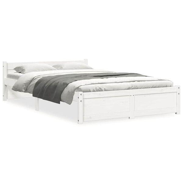 Bedframe Massief Hout 120x200 | Tweede Kansje, Huis en Inrichting, Slaapkamer | Bedden, 120 cm, 200 cm, Wit, Nieuw, Hout, Twijfelaar
