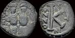 565-578ad Byzantine Justin Ii Sophia Ae half follis Brons, Postzegels en Munten, Munten en Bankbiljetten | Verzamelingen, Verzenden